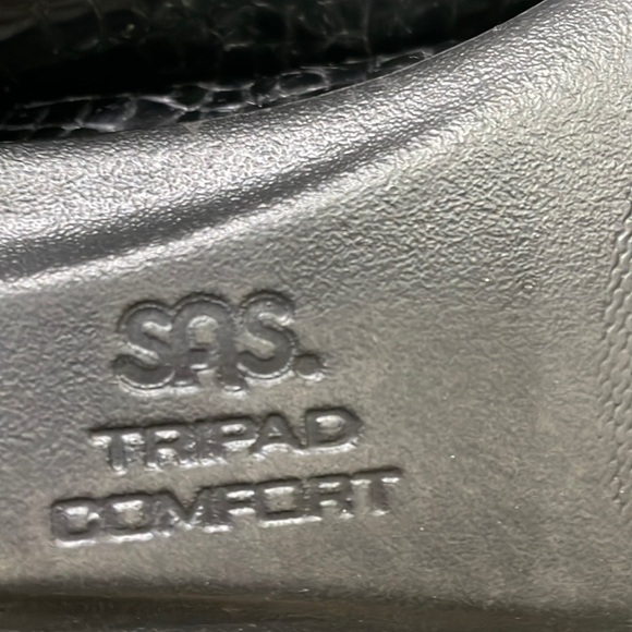SAS Tripad comfort black croc embossed leather loafers.  7 S - Picture 7 of 8